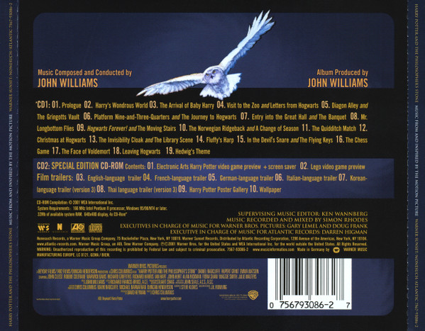 JOHN WILLIAMS - HARRY POTTER AND THE SORCERERS STONE - SOUNDTRACK - Imagen 3