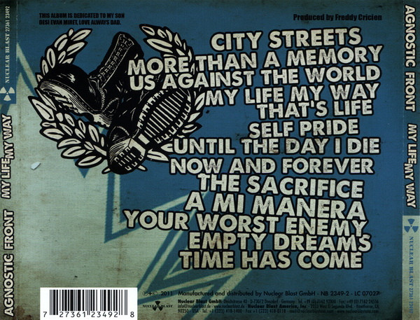 AGNOSTIC FRONT - MY LIFE MY WAY - Imagen 2