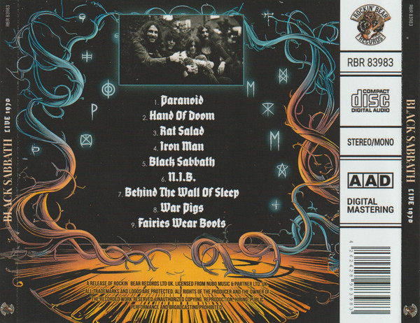 BLACK SABBATH - LIVE 1970 - Imagen 2