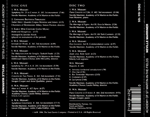 NEVILLE MARRINER - ACADEMY OF ST MARTIN IN THE FIELDS - AMADEUS - SOUNDTRACK - Imagen 3