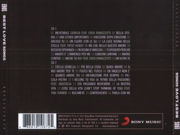 EROS RAMAZZOTTI - EROS BEST LOVE SONG - Imagen 3