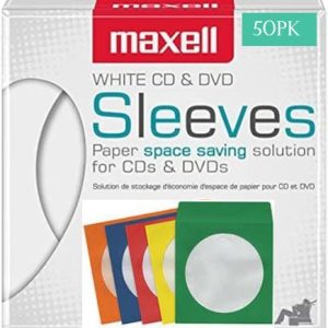 SLEEVES COLOR - FUNDAS CD&DVD - MAXELL 50PK