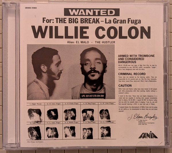 WILLIE COLON - WANTED BY FBI / THE BIG BRAKE - LA GRAN FUGA