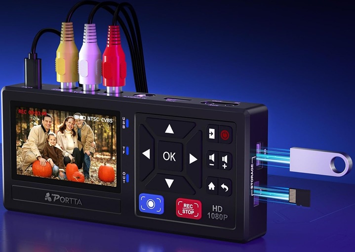 VIDEO A PORTTA - VHS DIGITAL CONVERTER - VCR-VHS/DVD PLAYER