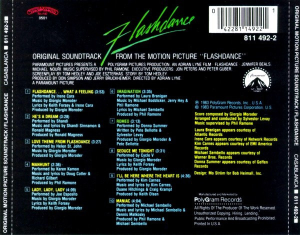 FLASHDANCE - SOUNDTRACK - Imagen 3