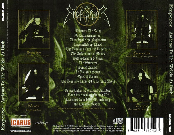 EMPEROR - ANTHEMS TO THE WELKIN AT DUSK - Imagen 2