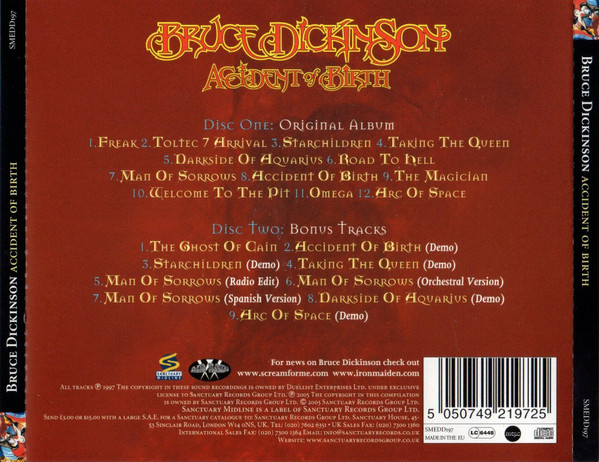 BRUCE DICKINSON - ACCIDENT OF BIRTH - Imagen 4