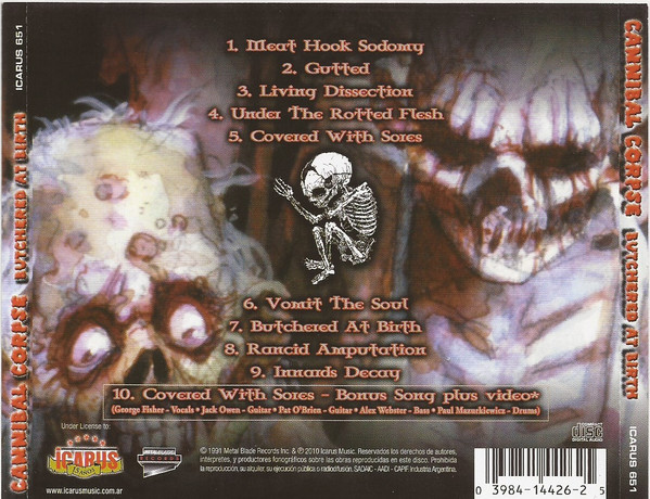 CANNIBAL CORPSE - BUTCHERED AT BIRTH - Imagen 2
