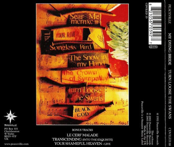 MY DYING BRIDE - TURN LOOSE THE SWANS - Imagen 2