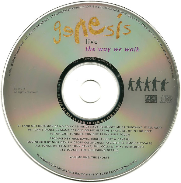GENESIS - LIVE / THE WAY WE WALK - VOL ONE - THE SHORTS - Imagen 2