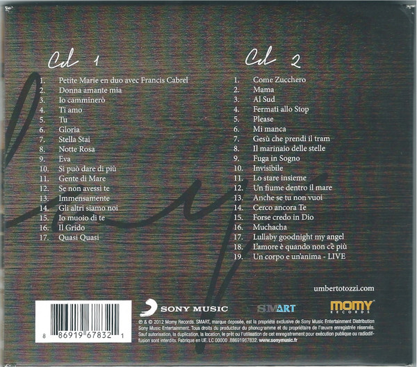 UMBERTO TOZZI - THE BEST OF UMBERTO TOZZI - YESTERDAY 1976-2012 - Imagen 2