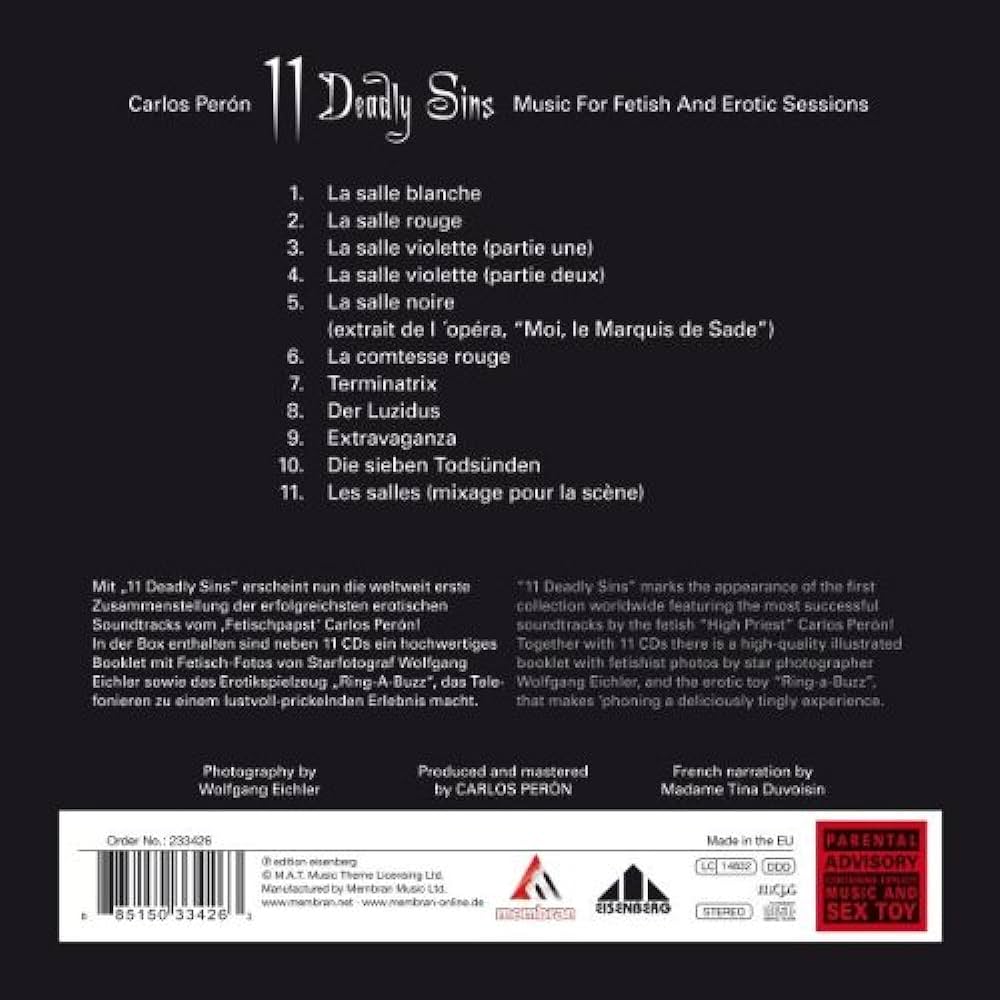 CARLOS PERON - 11 DEADLY SINS MUSIC FOR FETISH AND EROTIC SESSIONS - Imagen 2