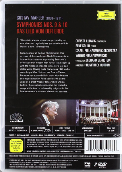 BERNSTEIN - MAHLER - SYMPHONIES Nos 9 & 10 DAS LIED VON DER ERDE - Imagen 2