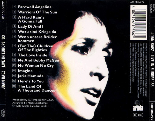 JOAN BAEZ - LIVE EUROPE 83 - CHILDREN OF THE EIGHTIES - Imagen 2