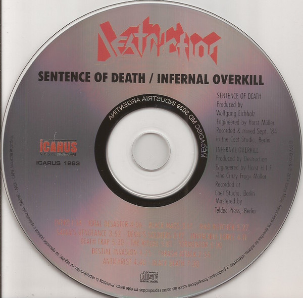 DESTRUCTION - SENTENCE OF DEATH / INFERNAL OVERKILL - Imagen 2