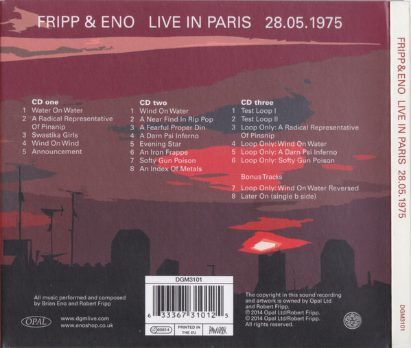 FRIPP & ENO - LIVE IN PARIS 28 05 1975 - Imagen 3