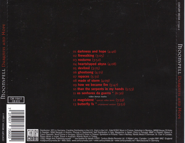 MOONSPELL - DARKNESS AND HOPE - Imagen 2