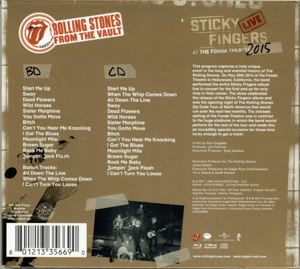 THE ROLLING STONES - STICKY FINGERS LIVE AT THE FONDA THEATRE 2015 - Imagen 2