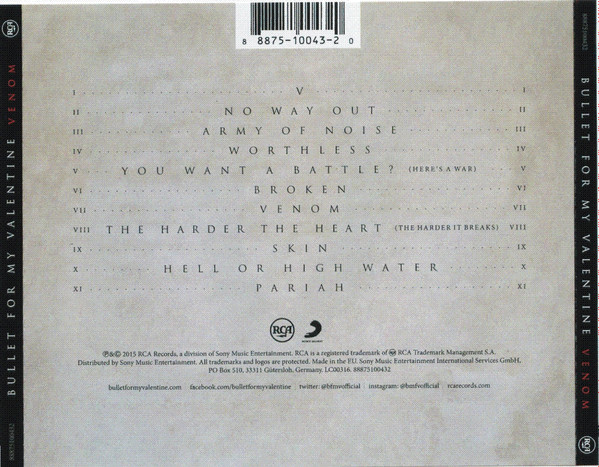 BULLET FOR MY VALENTINE - VENOM - Imagen 2