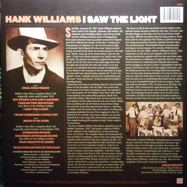 HANK WILLIAMS - I SAW THE LIGHT - Imagen 2