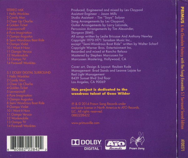 PRIMUS - PRIMUS AND THE CHOCOLATE FACTORY WITH THE FUNGI ENSEMBLE / 5.1 SURROUND SOUND EDITION - Imagen 2