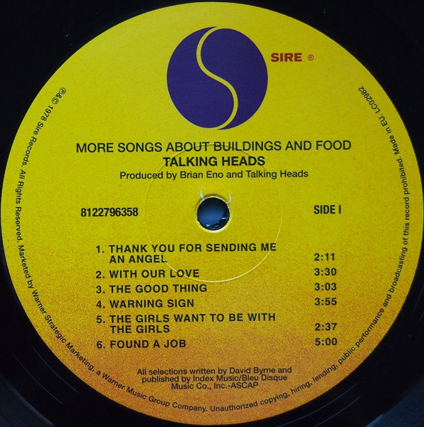 TALKING HEADS - MORE SONGS ABOUT BUILDINGS AND FOOD - Imagen 2