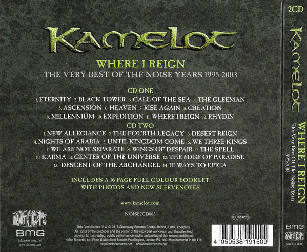 KAMELOT - WHERE I REGIN / THE VERY BEST OF THE NOISE YEARS 1995-2003 - Imagen 2