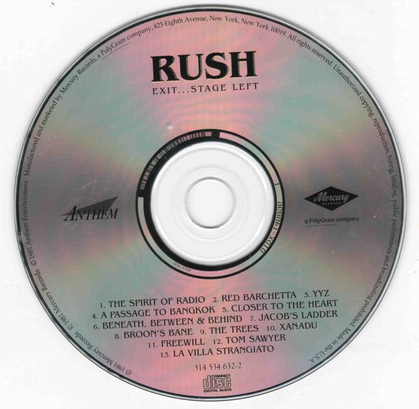 RUSH - EXIT STAGE LEFT - Imagen 2