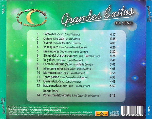LA SOCIEDAD - NUESTRO EXITOS VOL 1 - Imagen 2