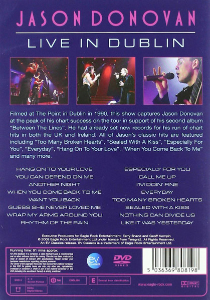 JASON DONOVAN - LIVE IN DUBLIN 1990 - Imagen 2