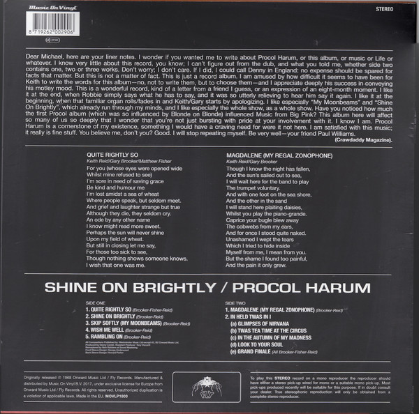 PROCOL HARUM - SHINE ON BRIGHTLY - Imagen 3