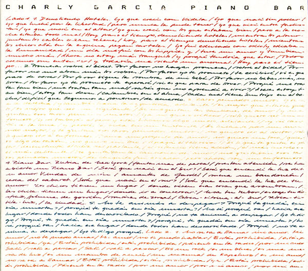 CHARLY GARCIA - PIANO BAR