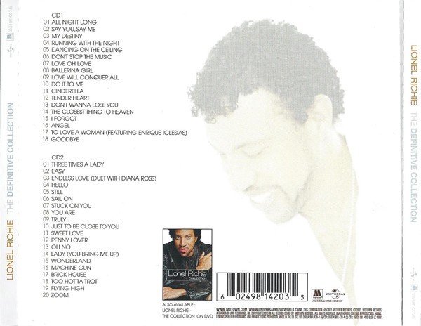 LIONEL RICHIE - THE DEFINITIVE COLLECTION - Imagen 2