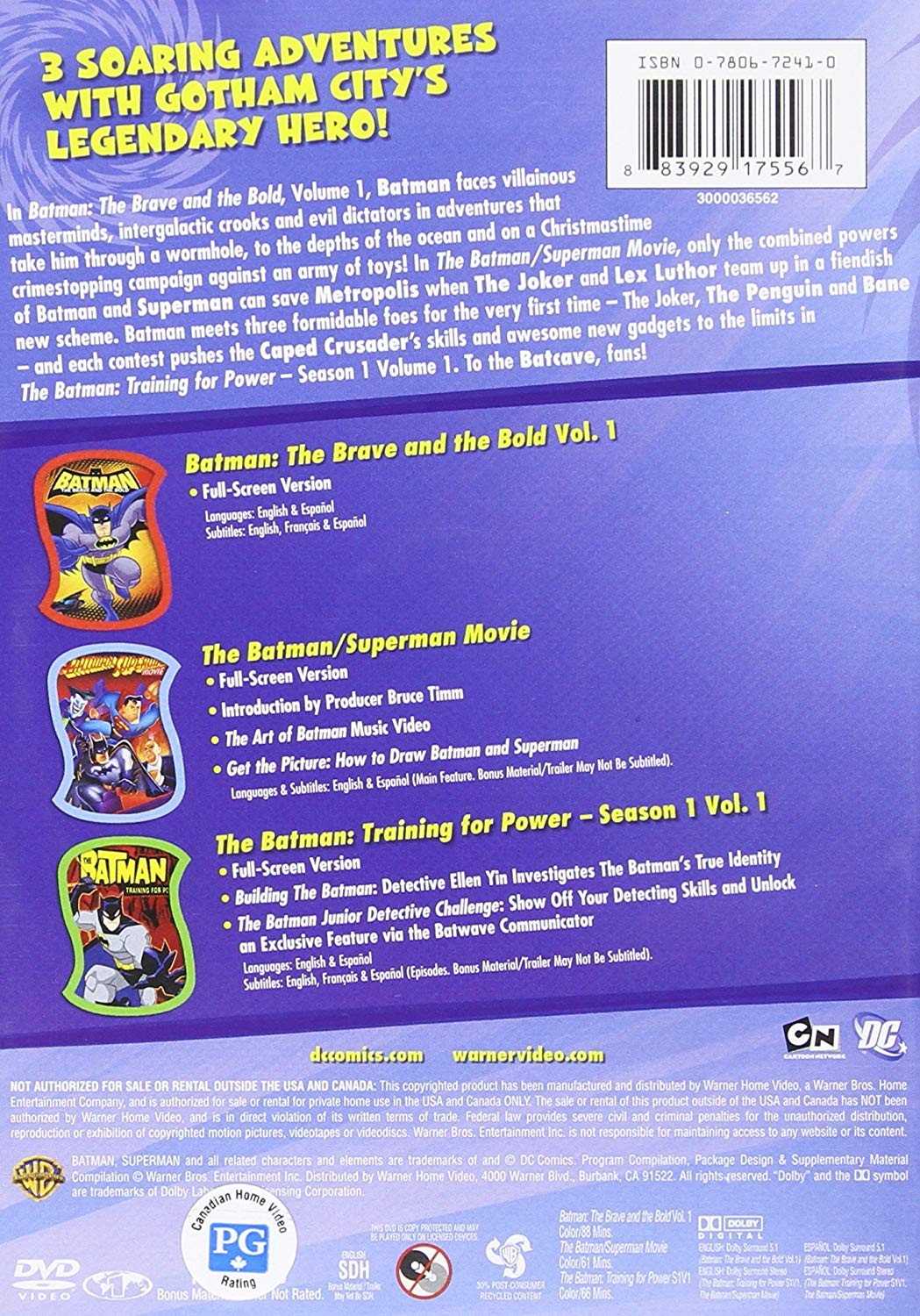 BATMAN - THE BRAVE AND THE BOLD -VOL 1 / THE BATMAN - SUPERMAN MOVIE / TRAINING FOR POWER - SEASON 1 - VOL 1 - Imagen 2