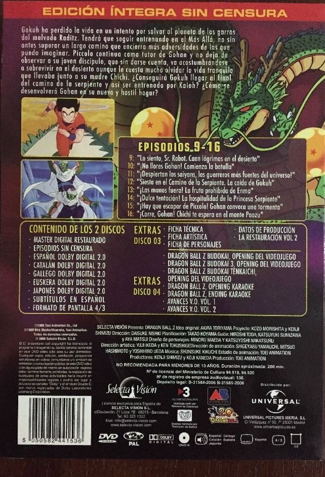 DRAGON BALL Z - LA SAGA DE LOS SAIYANS - Episodios 17 - 24 - Imagen 2