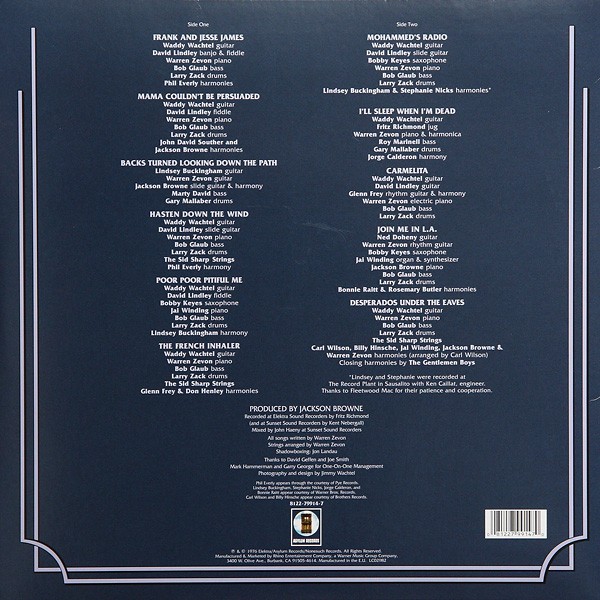 WARREN ZEVON - WARREN ZEVON - Imagen 2