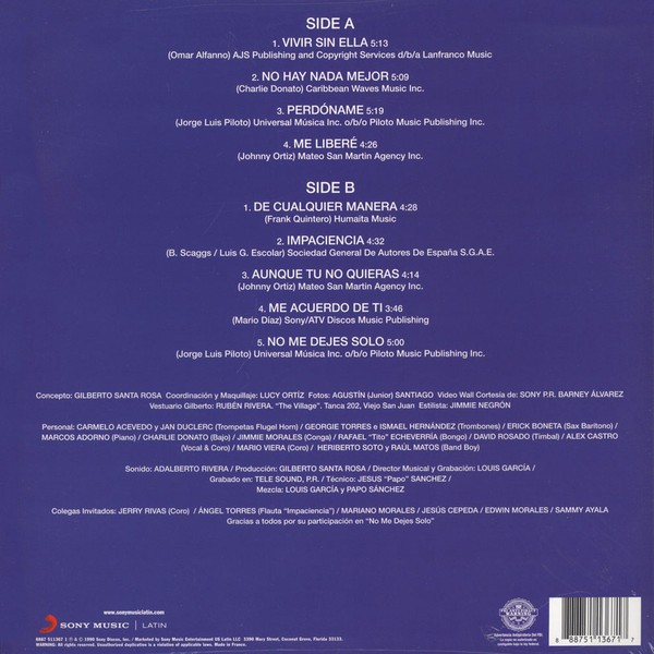 GILBERTO SANTA ROSA Y SU ORQUESTA - PUNTO DE VISTA - Imagen 2