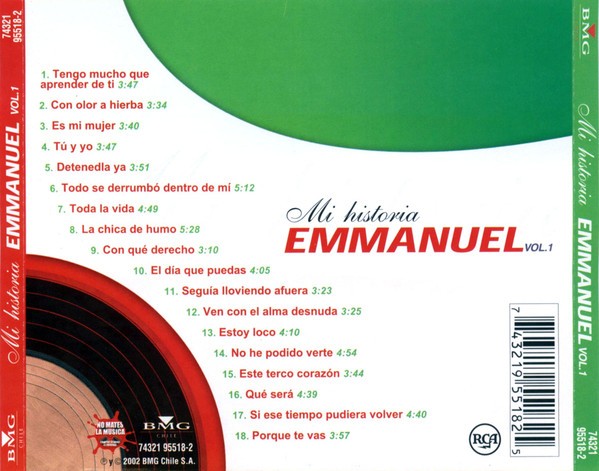 EMMANUEL - MI HISTORIA VOLUMEN VOL.1 - Imagen 2