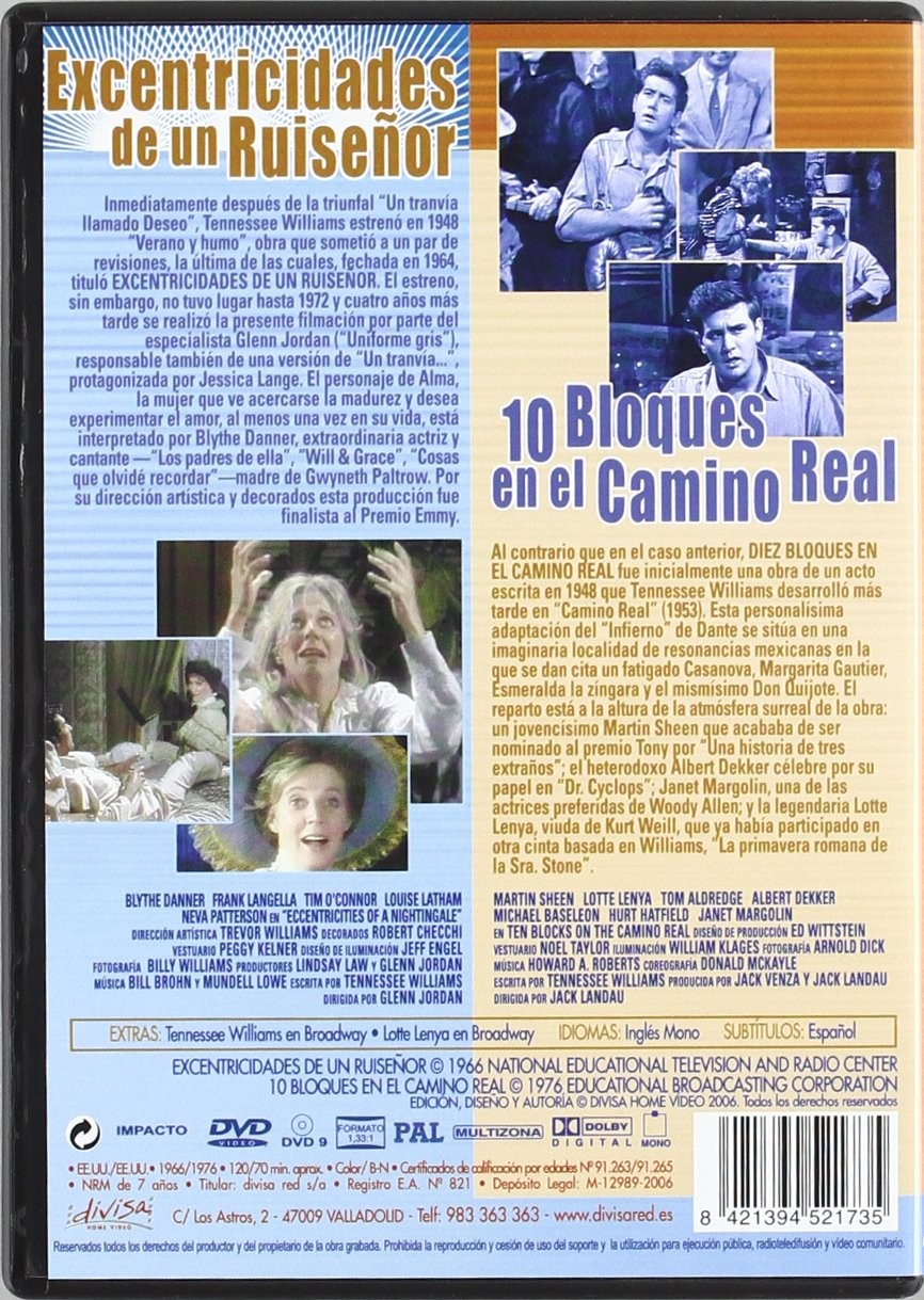 NOCHES DE BROADWAY - EXCENTRICIDADES DE UN RUISEÑOR / 10 BLOQUES EN EL CAMINO REAL - Imagen 2