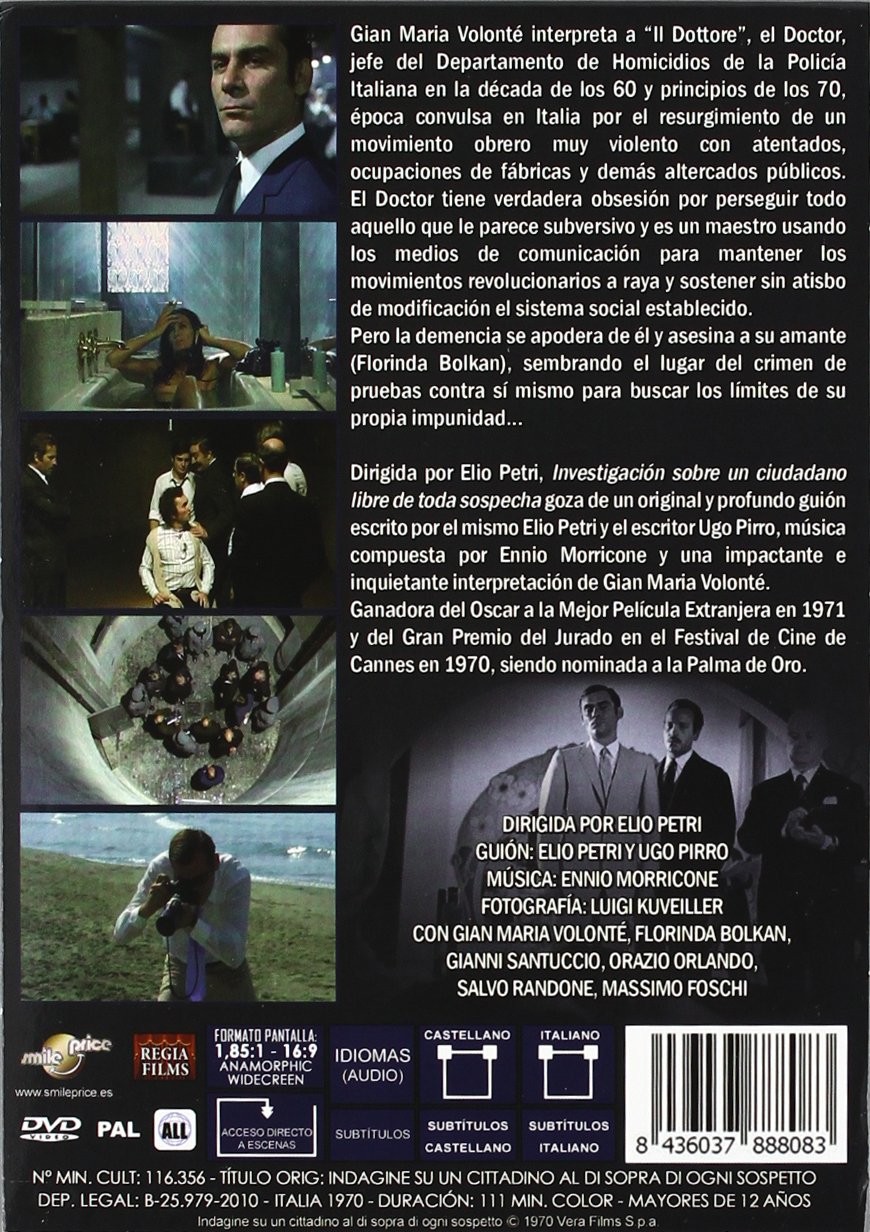 INVESTIGACION SOBRE UN CIUDADANO LIBRE DE TODA SOSPECHA - Imagen 2