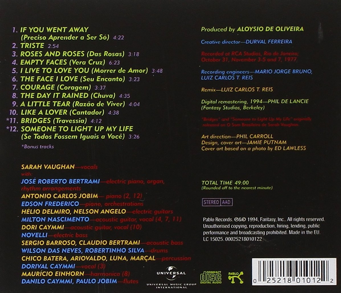 SARAH VAUGHAN - I LOVE BRAZIL! - Imagen 2