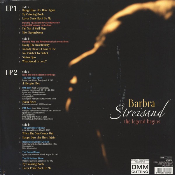 BARBRA STREISAND - THE LEGEND BEGINS - Imagen 2