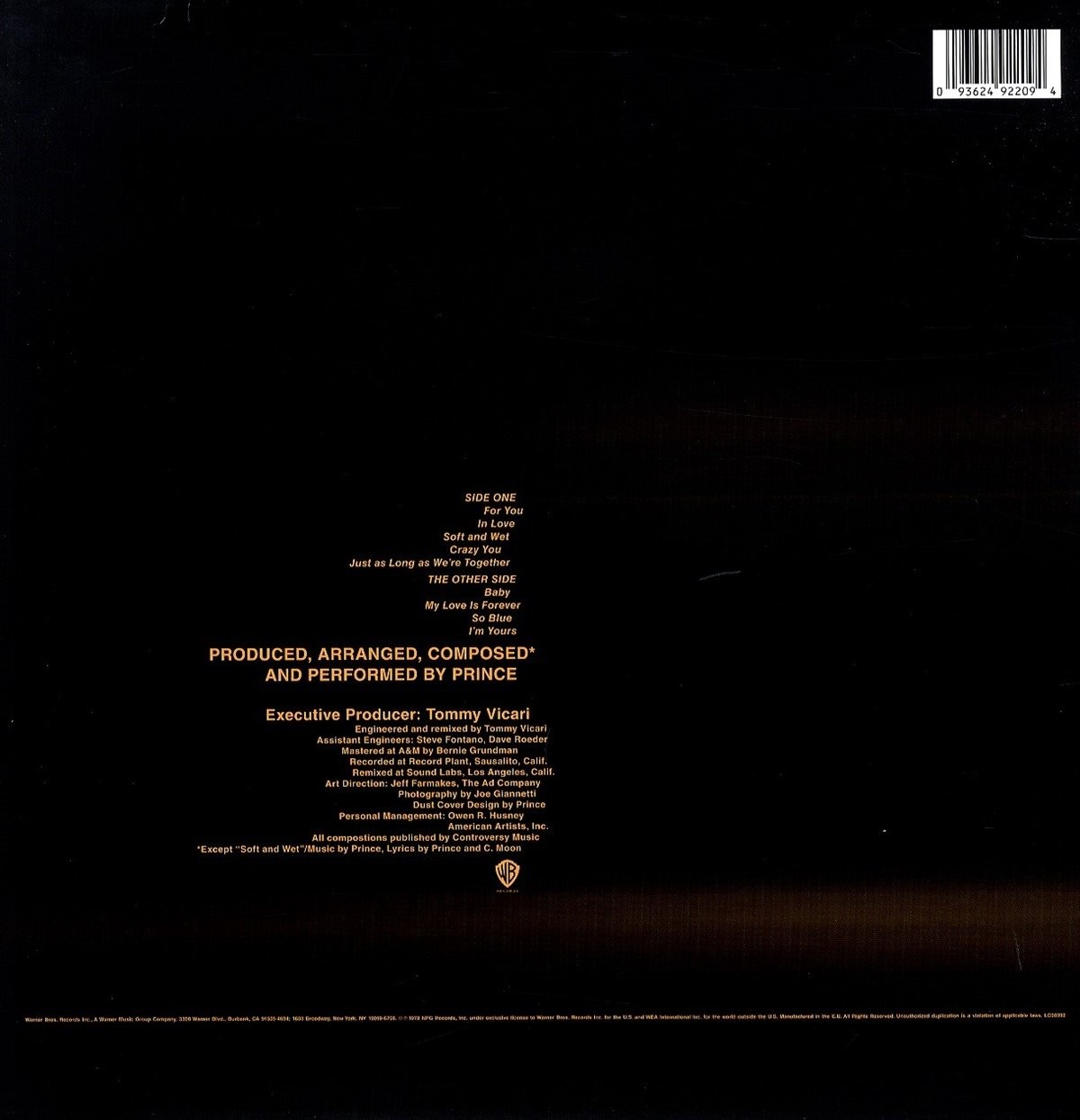 PRINCE - FOR YOU - Imagen 2