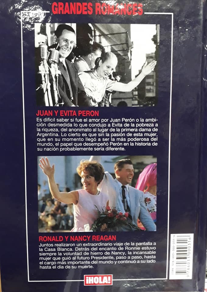 GRANDES ROMANCES QUE HICIERON HISTORIA - RONALD Y NANCY REAGAN / JUAN Y EVITA PERON - Imagen 2