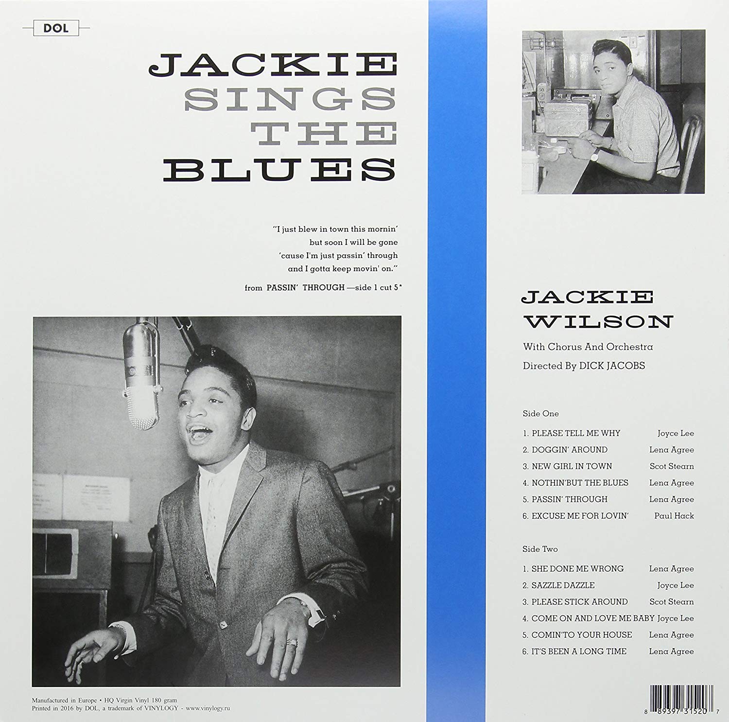 JACKIE WILSON - SINGS THE BLUES - Imagen 2