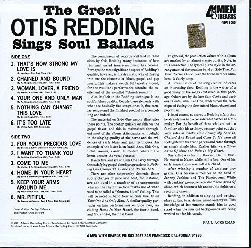 OTIS REDDING -THE GREAT OTIS REDDING SINGS SOUL BALLADS - Imagen 2