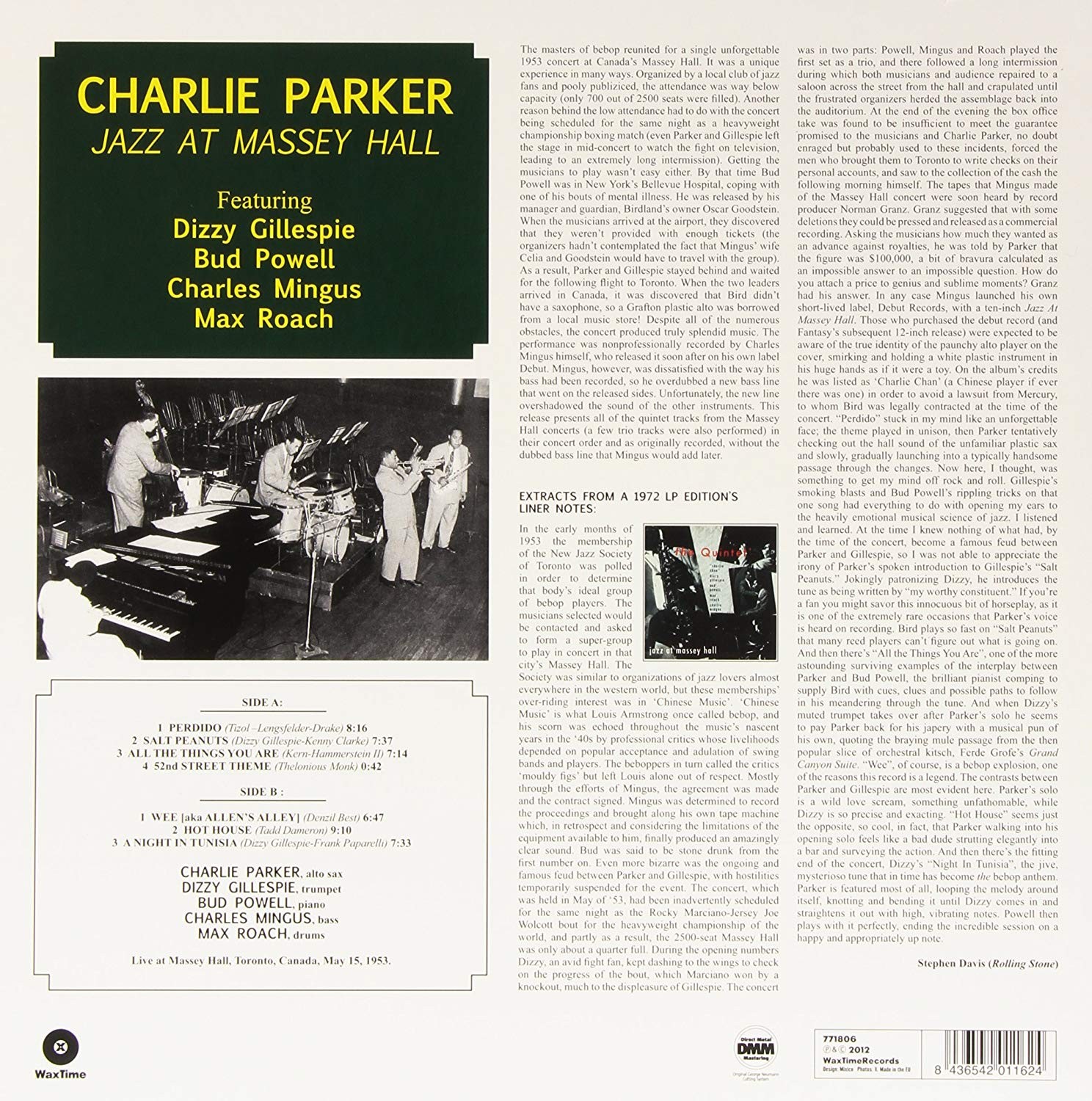CHARLIE PARKER - JAZZ AT MASSEY HALL - Imagen 2