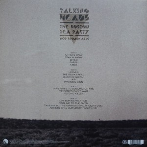 TALKING HEADS - THE BOSTON TEA PARTY / 1979 BROADCASTS
