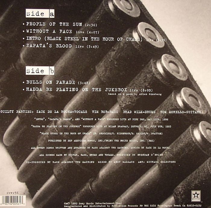 RAGE AGAINST THE MACHINE - PEOPLE OF THE SUN