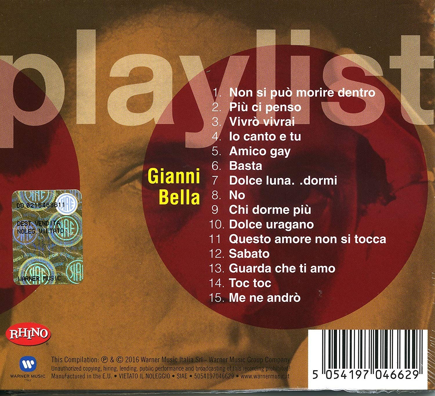 GIANNI BELLA - PLAYLIST - Imagen 2